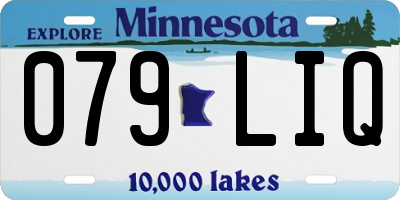 MN license plate 079LIQ
