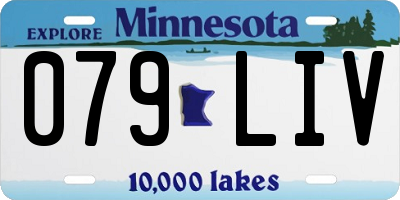 MN license plate 079LIV