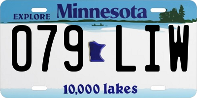 MN license plate 079LIW