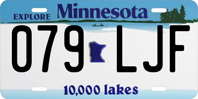 MN license plate 079LJF