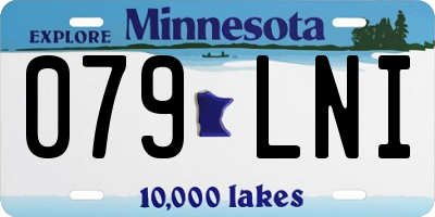 MN license plate 079LNI