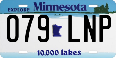 MN license plate 079LNP