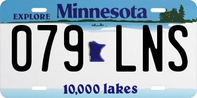 MN license plate 079LNS