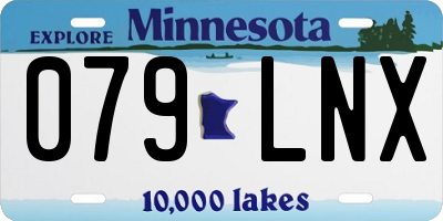 MN license plate 079LNX