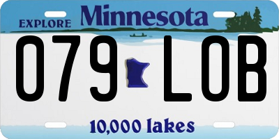 MN license plate 079LOB