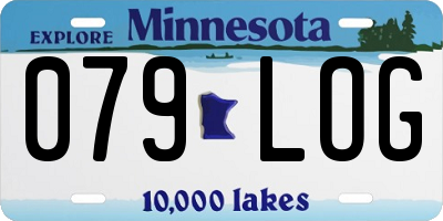 MN license plate 079LOG