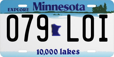 MN license plate 079LOI