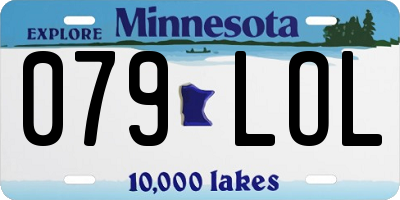 MN license plate 079LOL