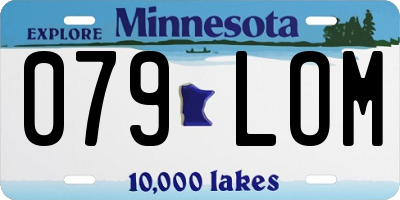 MN license plate 079LOM