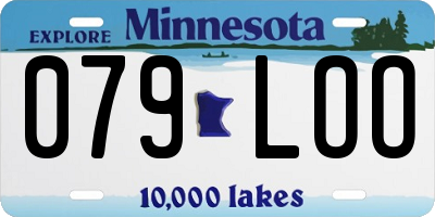 MN license plate 079LOO