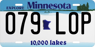 MN license plate 079LOP