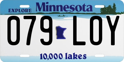 MN license plate 079LOY