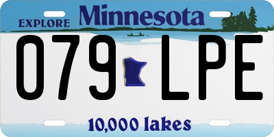MN license plate 079LPE