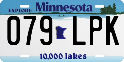 MN license plate 079LPK