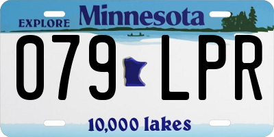 MN license plate 079LPR