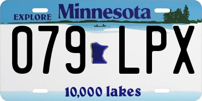 MN license plate 079LPX