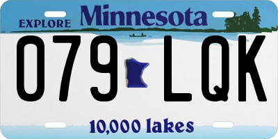 MN license plate 079LQK