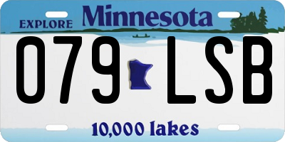MN license plate 079LSB