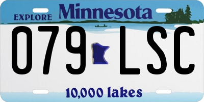 MN license plate 079LSC