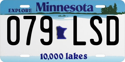 MN license plate 079LSD