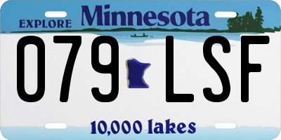 MN license plate 079LSF