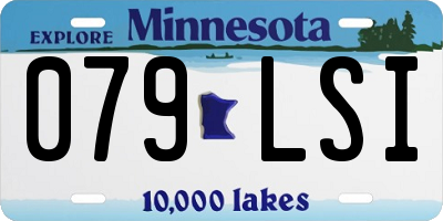 MN license plate 079LSI