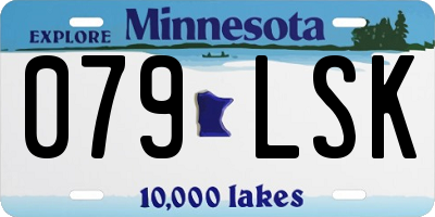 MN license plate 079LSK