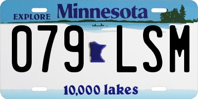 MN license plate 079LSM