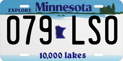 MN license plate 079LSO