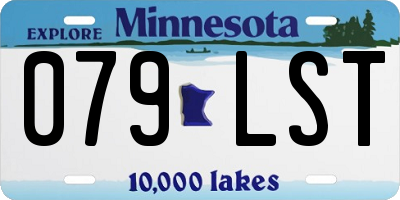 MN license plate 079LST