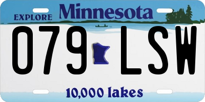 MN license plate 079LSW