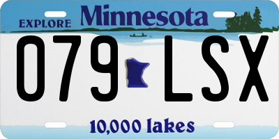 MN license plate 079LSX