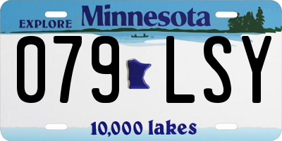 MN license plate 079LSY