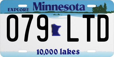 MN license plate 079LTD