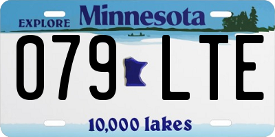 MN license plate 079LTE