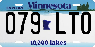 MN license plate 079LTO
