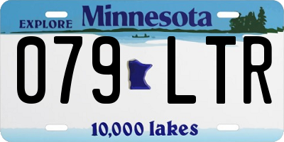 MN license plate 079LTR