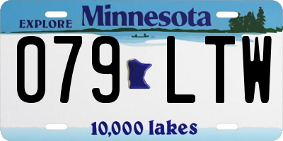 MN license plate 079LTW