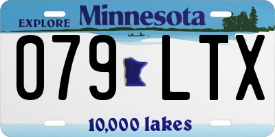 MN license plate 079LTX