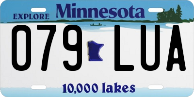 MN license plate 079LUA