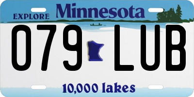 MN license plate 079LUB