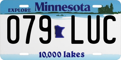 MN license plate 079LUC