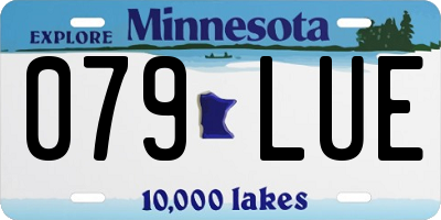 MN license plate 079LUE