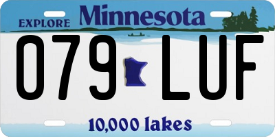 MN license plate 079LUF