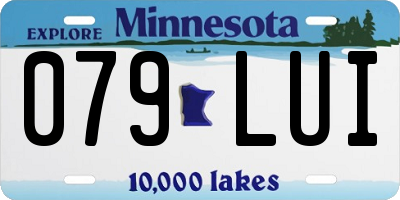 MN license plate 079LUI