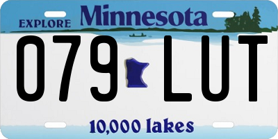 MN license plate 079LUT