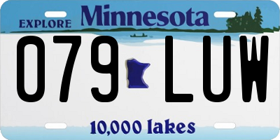 MN license plate 079LUW