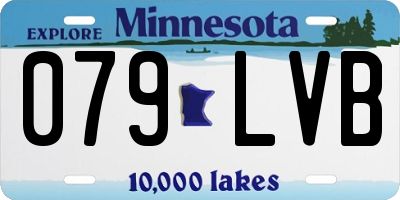 MN license plate 079LVB