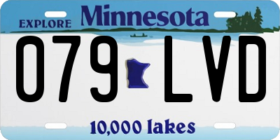 MN license plate 079LVD