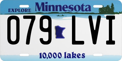 MN license plate 079LVI